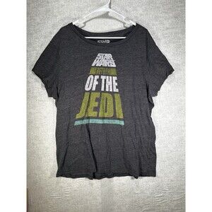 Womens Star Wars T Shirt Return Of The JEDI size XXL Old Navy Classics Gray